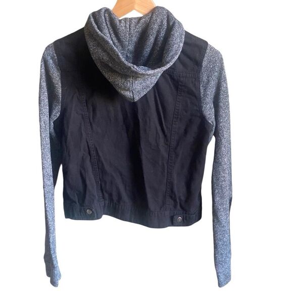 Basic Collection by Be Cool Black/Gray Denim Sweat Jacket. Size Small. - Picture 4 of 7